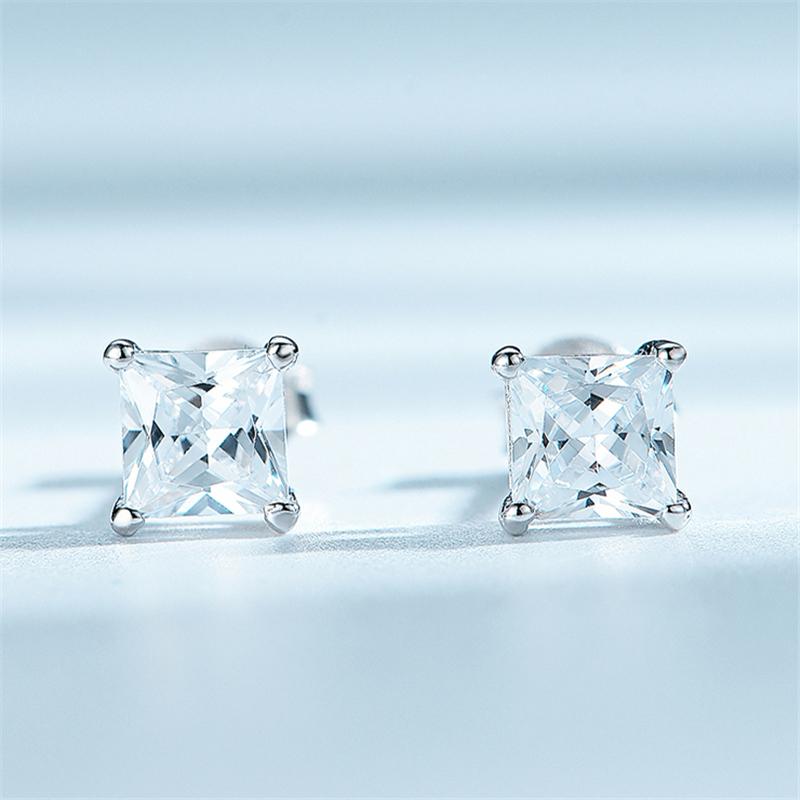 Stud Sterling Silver Earrings For Women Princess Cut Crystal Zircon Classic Simple 2022 Trend Girl's Fine JewelryStud
Stud Sterling Silver Earrings For Women Princess Cut Crystal Zircon Classic Simple 2022 Trend Girl's Fine JewelryStud