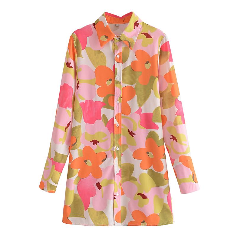 Women' Blouses & Shirts Pinkou Women Casual Floral Long Blouse Sleeve Single Breasted Orange Beach Style Tops Blusas LA324, As picture
Women' Blouses & Shirts Pinkou Women Casual Floral Long Blouse Sleeve Single Breasted Orange Beach Style Tops Blusas LA324, As picture