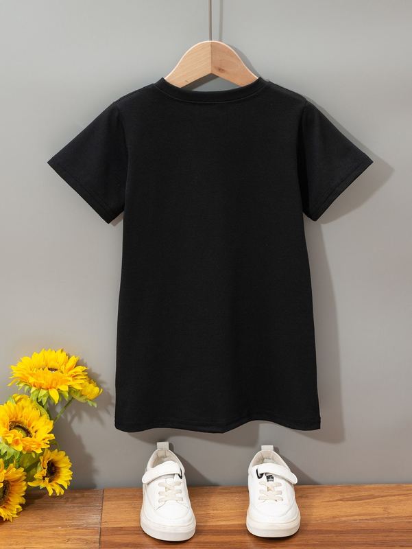 Little girl 3D bear decoration T-shirt dress SHE