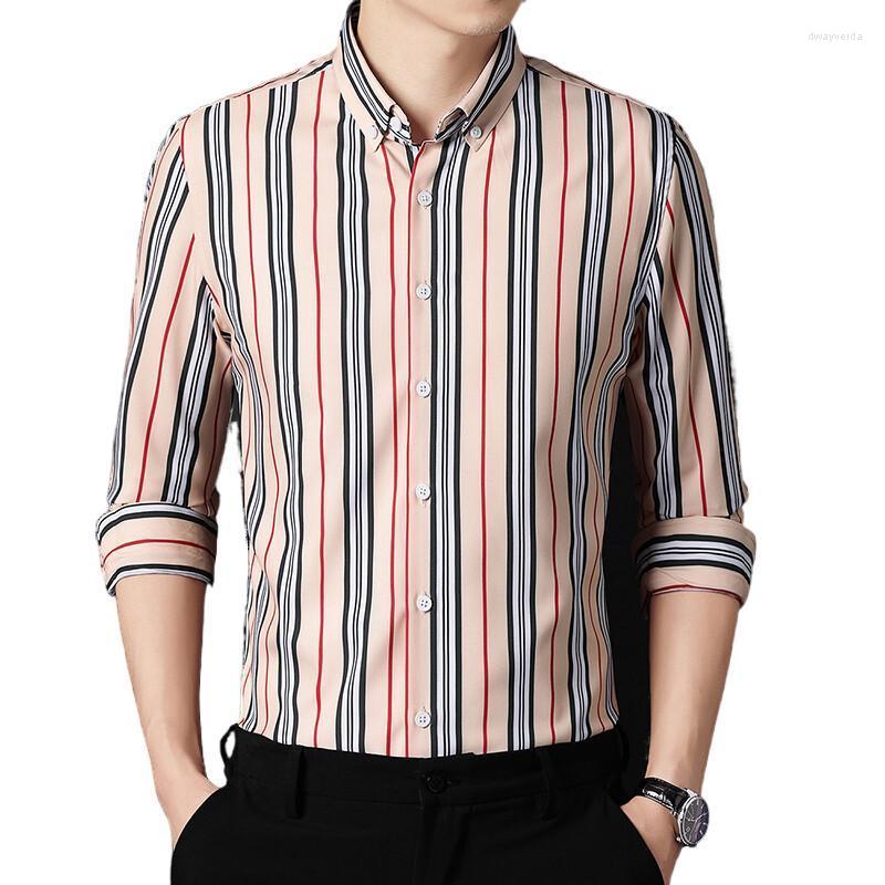 Men's Dress Shirts Male Fashion Spring Autumn Slim Work Shirt Mens Business Casual Long Sleeved Classic Striped Social Dway22, Yellow
Men's Dress Shirts Male Fashion Spring Autumn Slim Work Shirt Mens Business Casual Long Sleeved Classic Striped Social Dway22, Yellow
