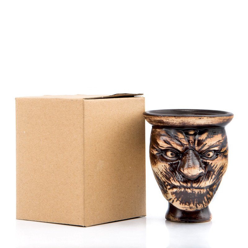 Arab hookah fitting creative ceramic cigarette bowl skull together.