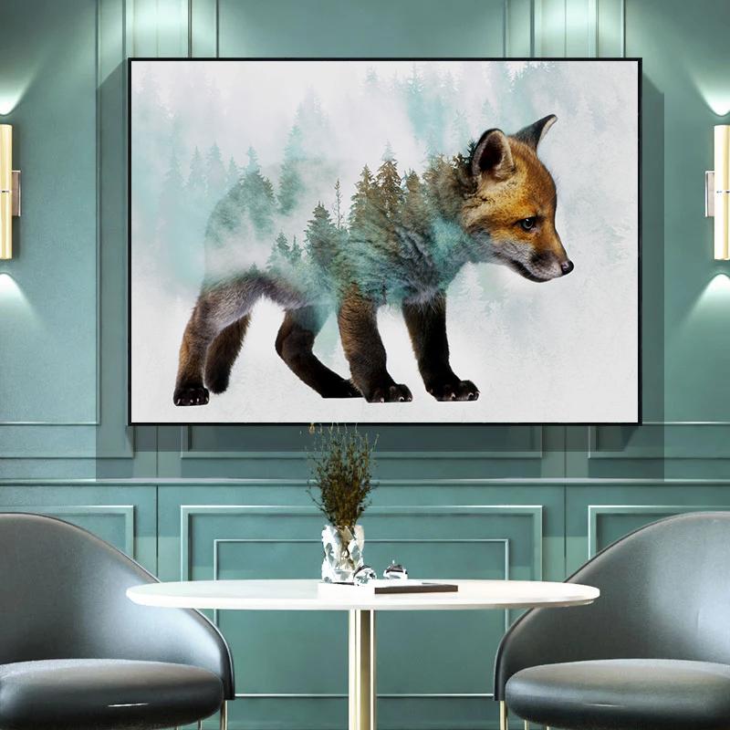 Paintings Nordic Abstract Animals Forest Wolf And Bear Canvas Painting Posters Prints Wall Art For Living Room Home Decoration
Paintings Nordic Abstract Animals Forest Wolf And Bear Canvas Painting Posters Prints Wall Art For Living Room Home Decoration