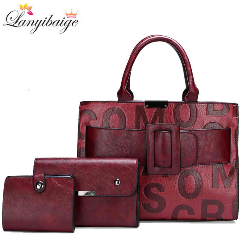 3-piece Set Ladies Handbag Luxury Brand Pu Leather Handbags Fashion Shoulder Crossbody Bags for Women 2022 Tote Bag Sac, Black-one
3-piece Set Ladies Handbag Luxury Brand Pu Leather Handbags Fashion Shoulder Crossbody Bags for Women 2022 Tote Bag Sac, Black-one