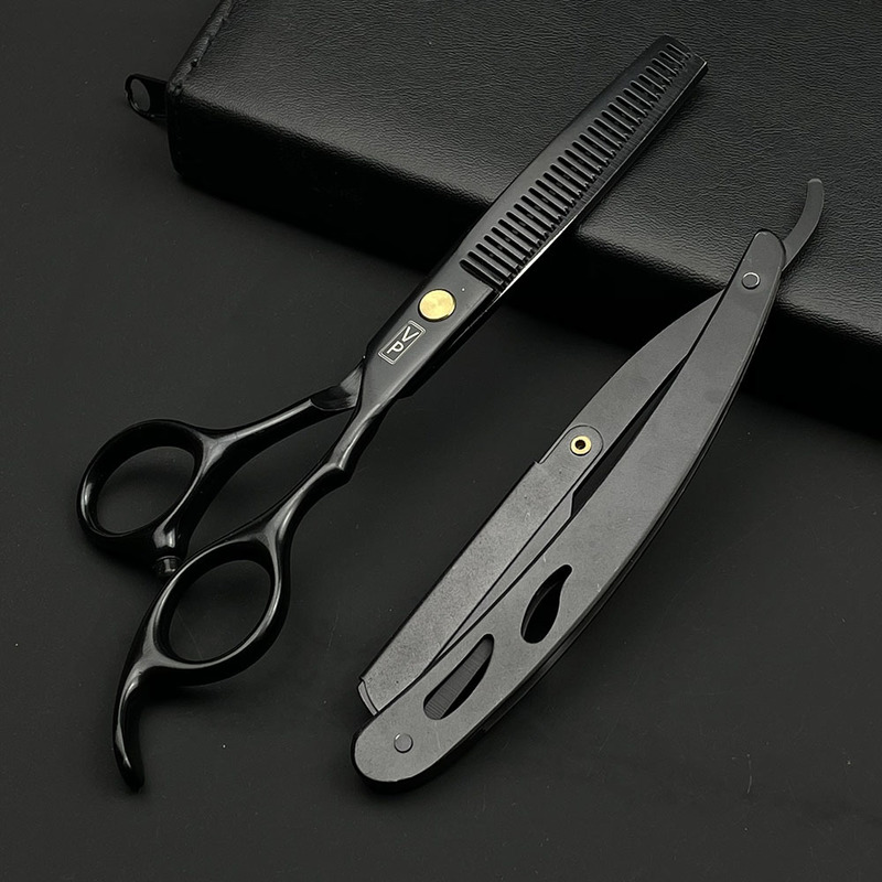 6 Inch Right Handed Professional Hairdressing Scissors Haircut Set Hair Cutting Barber Thinning Styling Tool 220317