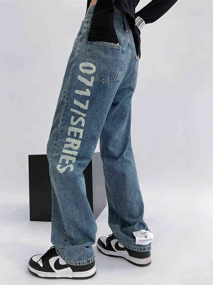 bet Blue Jeans Women' Summer New Retro American High Waist Straight Trousers Loose And Slim Design Wide Leg Pants Female T220728 
bet Blue Jeans Women' Summer New Retro American High Waist Straight Trousers Loose And Slim Design Wide Leg Pants Female T220728