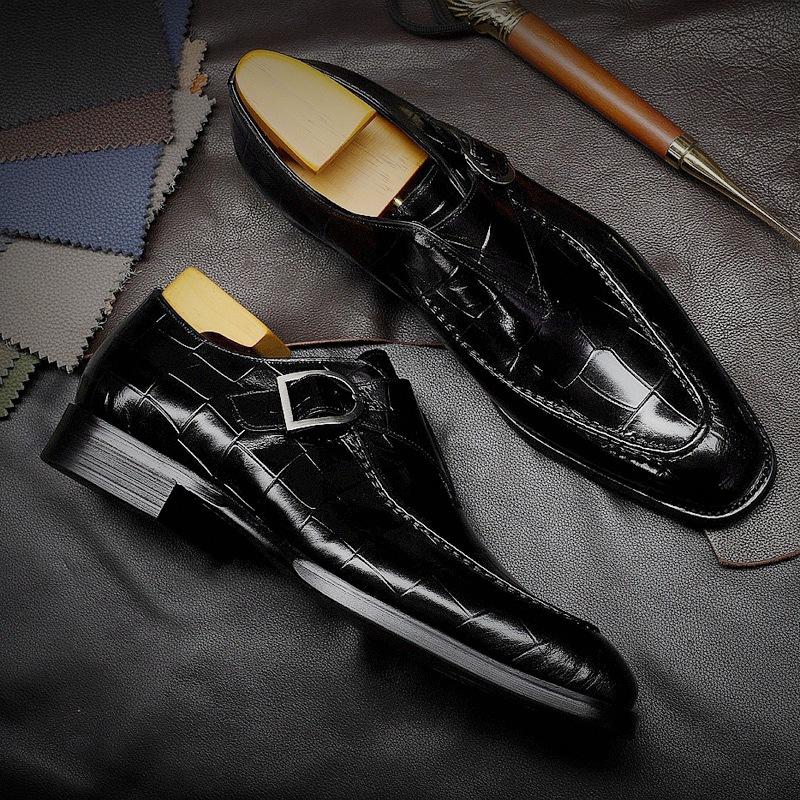 Dress Shoes 2022 Spring Men Leather Suit Handmade Oxfords Crocodile Pattern Genuine Black Buckle Metal Weeding
Dress Shoes 2022 Spring Men Leather Suit Handmade Oxfords Crocodile Pattern Genuine Black Buckle Metal Weeding
