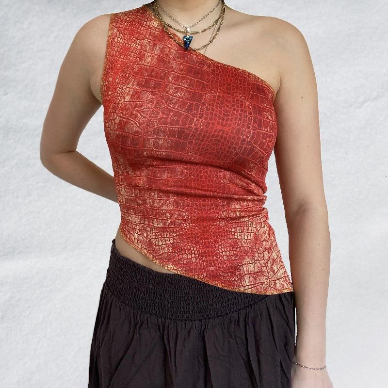 Women' Tanks & Camis E-girl One Shoulder Vests Y2K Vintage Chinese Style Print Crop Top Asymmetric Slim Fit Aesthetic Fashion Women Summer, Type 5
Women' Tanks & Camis E-girl One Shoulder Vests Y2K Vintage Chinese Style Print Crop Top Asymmetric Slim Fit Aesthetic Fashion Women Summer, Type 5