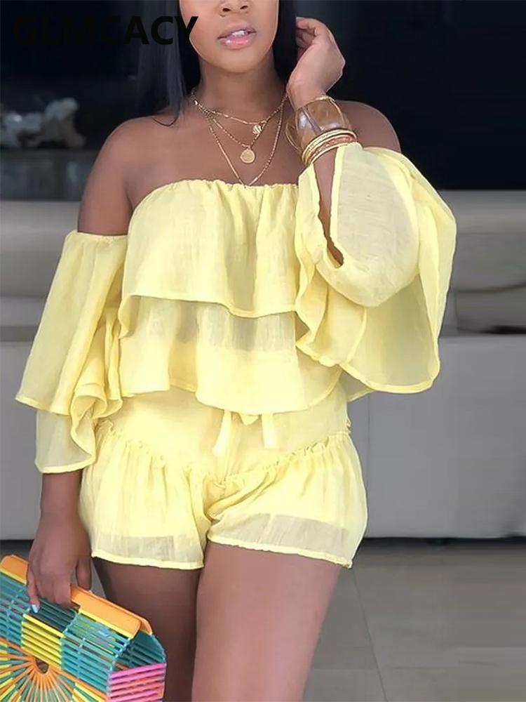 Women' Tracksuits Women Two Piece Summer Sweet Suits Off Shoulder Crop Top & Casual Shorts SetWomen, Pink
Women' Tracksuits Women Two Piece Summer Sweet Suits Off Shoulder Crop Top & Casual Shorts SetWomen, Pink