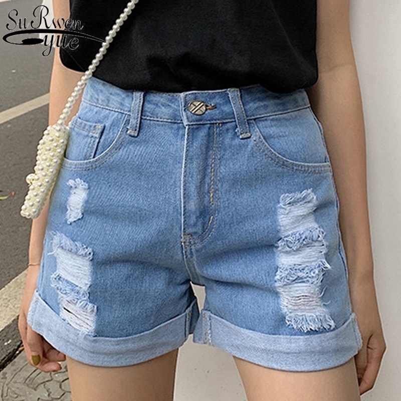 Summer Blue Vintage Casual Short Jeans High Waist Shorts Crimping Denim Shorts Hole Wild short Women Street Wear 9354 50 Y200828, Dark blue
Summer Blue Vintage Casual Short Jeans High Waist Shorts Crimping Denim Shorts Hole Wild short Women Street Wear 9354 50 Y200828, Dark blue