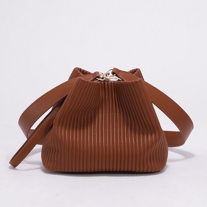 

Luxury Women Clutch Evening Party Bag Brown Small Shoulder Bags Elegant Ladies Messenger Handbag Bucket Bags, 21cm-17cm-14cm