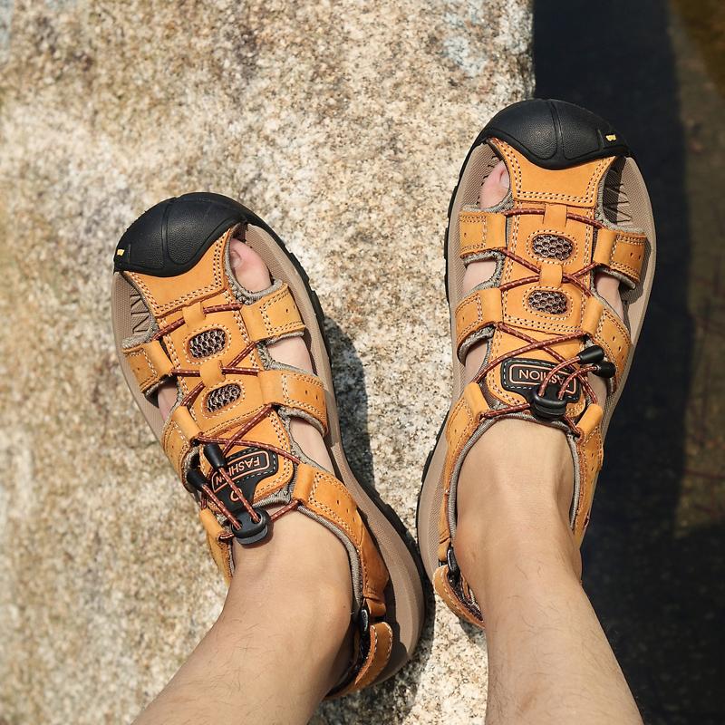 Sandals Slide Men Roman Sandalia Masculina Couro Sandalias Hombre Verano Cuero Summer Shoes Beach Sandalle Homme, Brown
Sandals Slide Men Roman Sandalia Masculina Couro Sandalias Hombre Verano Cuero Summer Shoes Beach Sandalle Homme, Brown