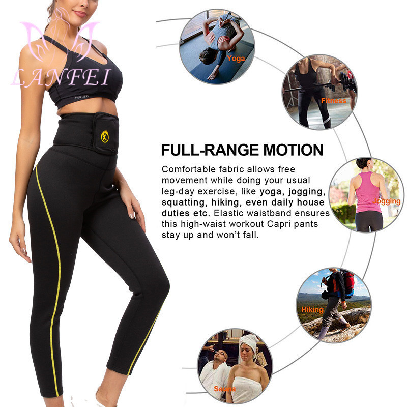 LANFEI Women Sauna Weight Loss Slimming Neoprene Pants Thermo Waist Trainer control belt Sweat Leggings Body Shaper Panties 220506