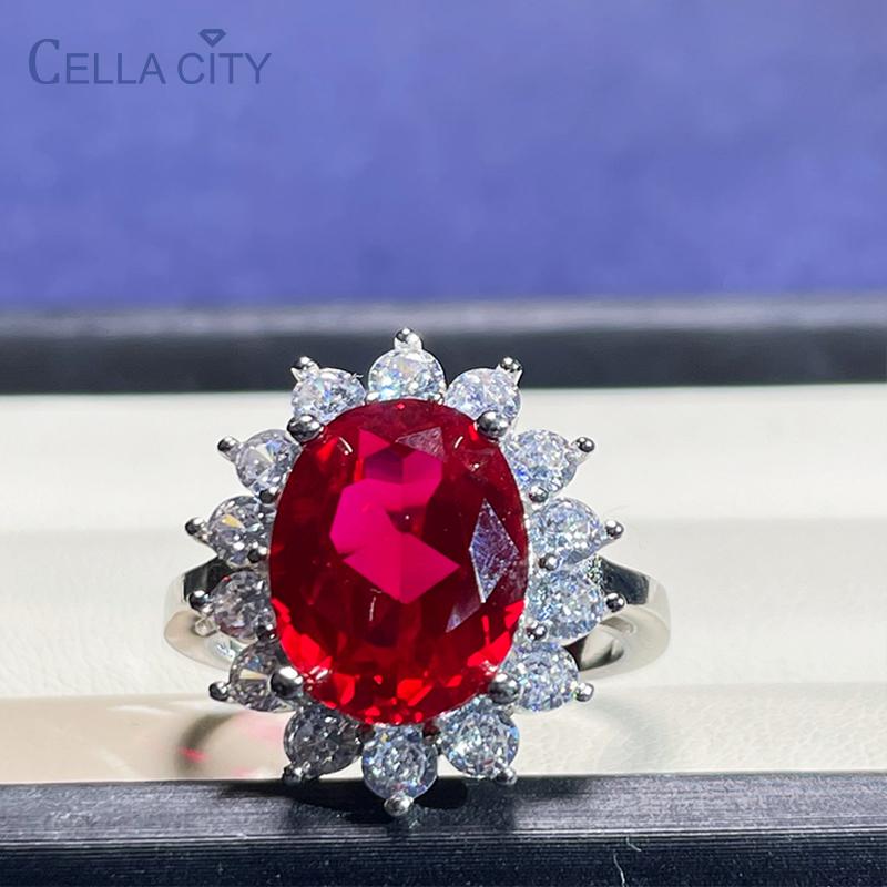 Cluster Rings Cellacity Vintage For Women Real S925 Silver Jewelry With Oval Shape Ruby Gemstones 5A Zircon Wedding Party GiftCluster
Cluster Rings Cellacity Vintage For Women Real S925 Silver Jewelry With Oval Shape Ruby Gemstones 5A Zircon Wedding Party GiftCluster