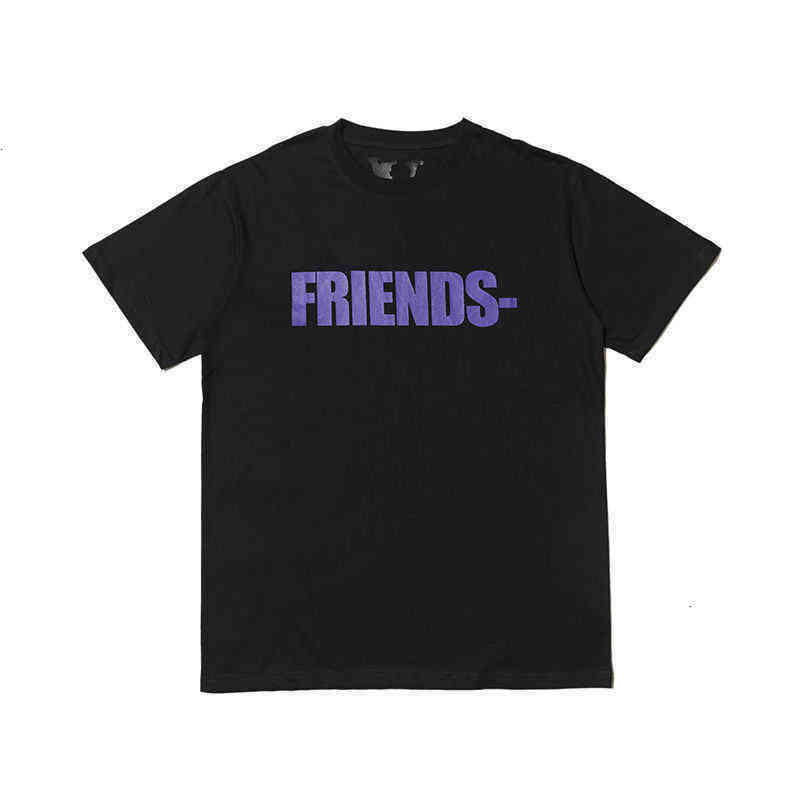 Brand t shirt Fashion brand Vlones short sleeve co branded Miami guerrilla store Limited Friends purple big V loose men', White scf 735
Brand t shirt Fashion brand Vlones short sleeve co branded Miami guerrilla store Limited Friends purple big V loose men', White scf 735