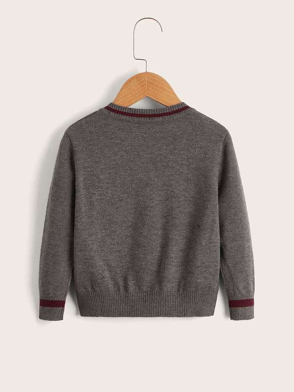 Toddler Boys Deer Embroidery Sweater SHE