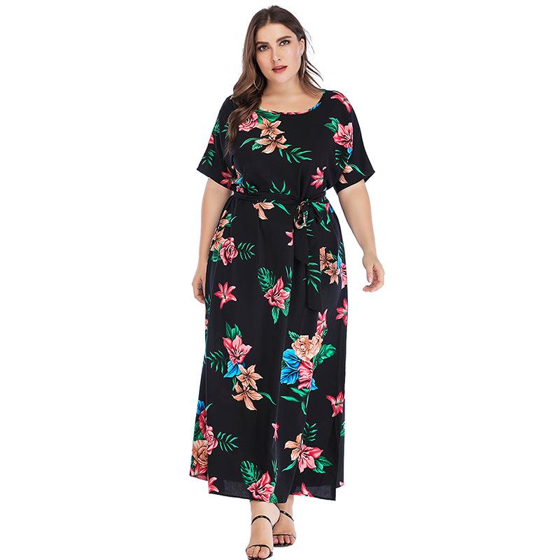 Plus Size Dresses Summer Women Short Sleeve Dress Female VO Neck Floral Print Boho Black Maxi Long DressesPlus
Plus Size Dresses Summer Women Short Sleeve Dress Female VO Neck Floral Print Boho Black Maxi Long DressesPlus