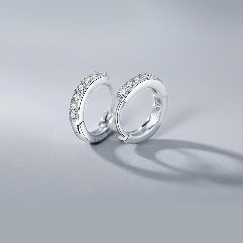 Hoop & Huggie Sterling Silver Shiny CZ Earrings Round Ear Buckle For Women Zircon Circle Simple Classic Small Earring Wedding GiftHoop
Hoop & Huggie Sterling Silver Shiny CZ Earrings Round Ear Buckle For Women Zircon Circle Simple Classic Small Earring Wedding GiftHoop
