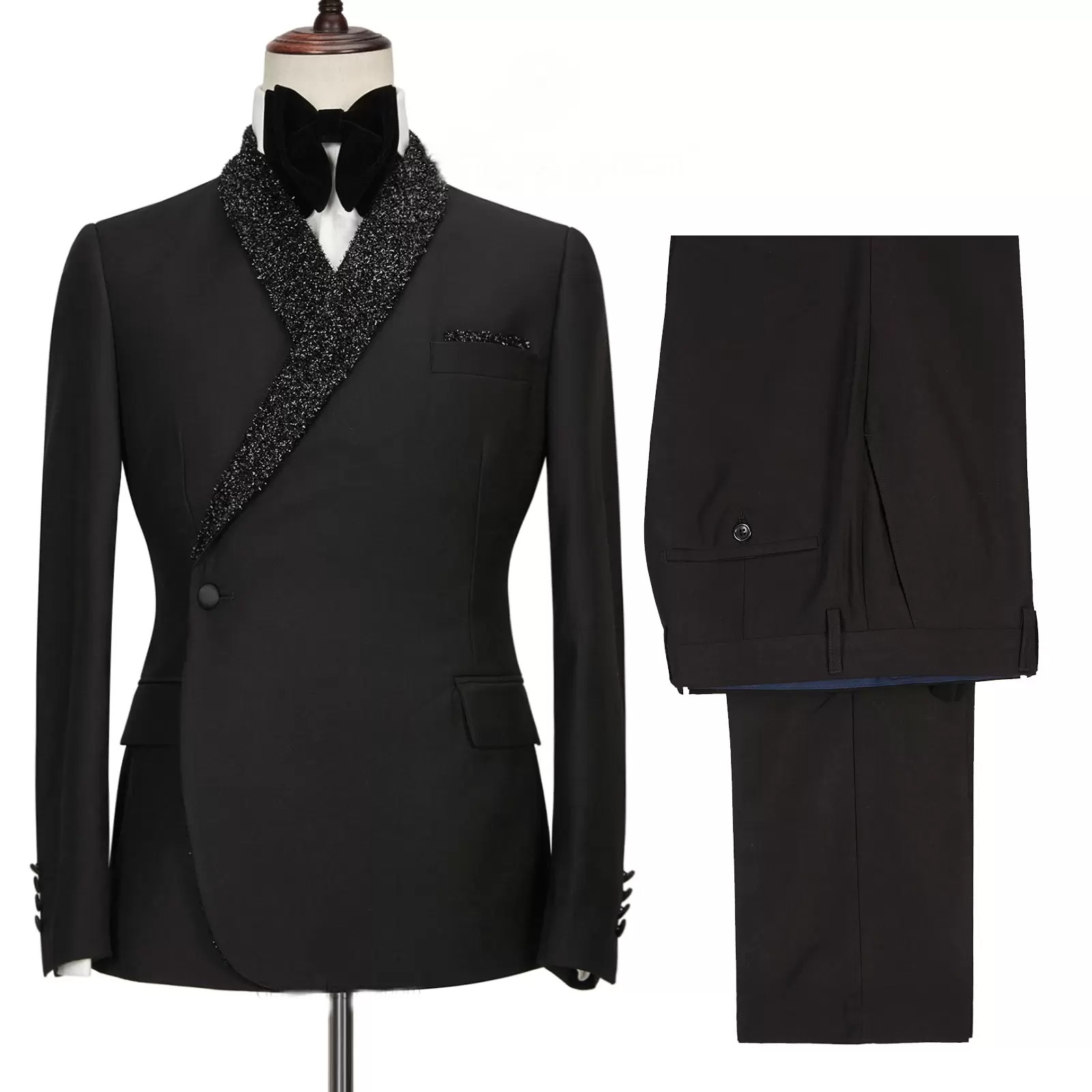 Custom Made Double Breasted Men Suits Tuxedos Slim Fit Costume Homme Wedding Tuxedos 2 Pieces Groom Party Prom m an Blazer, Black
Custom Made Double Breasted Men Suits Tuxedos Slim Fit Costume Homme Wedding Tuxedos 2 Pieces Groom Party Prom m an Blazer, Black