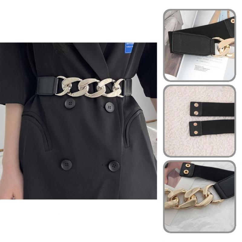 Belts Women Belt Stylish Anti Fall Buttons All Match Comfy Clothes, Silver
Belts Women Belt Stylish Anti Fall Buttons All Match Comfy Clothes, Silver