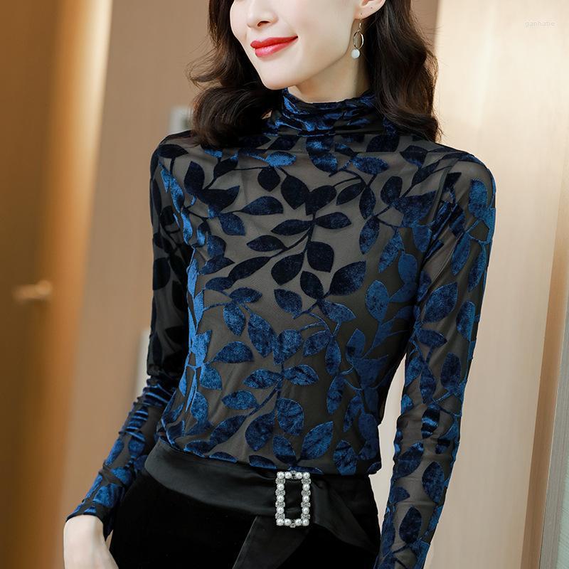 Women's Blouses & Shirts Turtleneck Velvet Bottoming Shirt Women Mesh Lace Thick Long Sleeve Underwear Autumn Winter Tops Casual Stretch Clo, Blue thin
Women's Blouses & Shirts Turtleneck Velvet Bottoming Shirt Women Mesh Lace Thick Long Sleeve Underwear Autumn Winter Tops Casual Stretch Clo, Blue thin