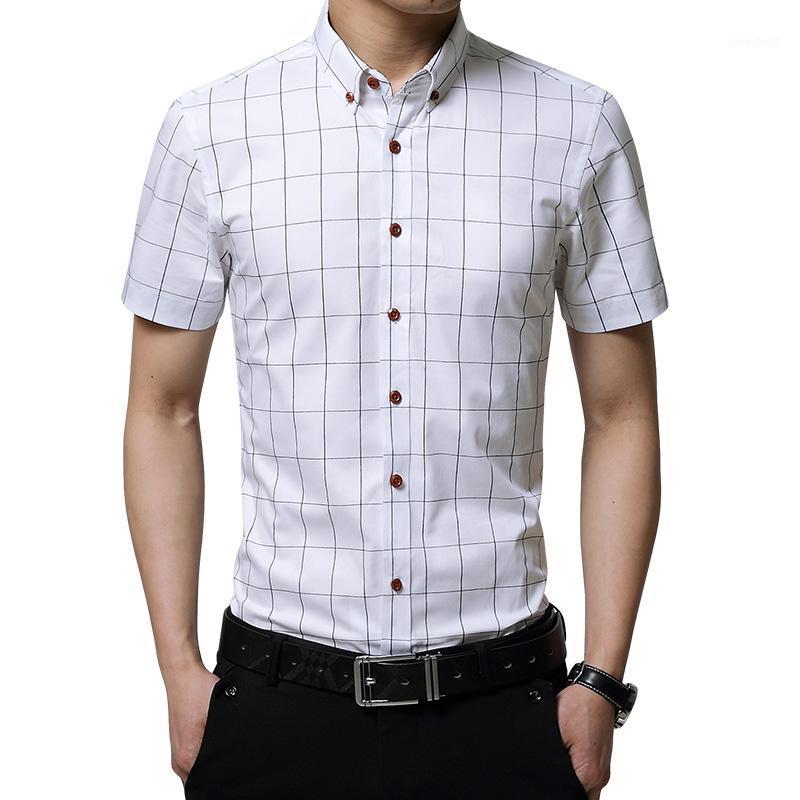 Summer Casual Men Shirt Cotton Male Business Dress Slim Fit Plaid Stripe Short Sleeve Blouses Plus Size M 5XL Men's Shirts, Red
Summer Casual Men Shirt Cotton Male Business Dress Slim Fit Plaid Stripe Short Sleeve Blouses Plus Size M 5XL Men's Shirts, Red