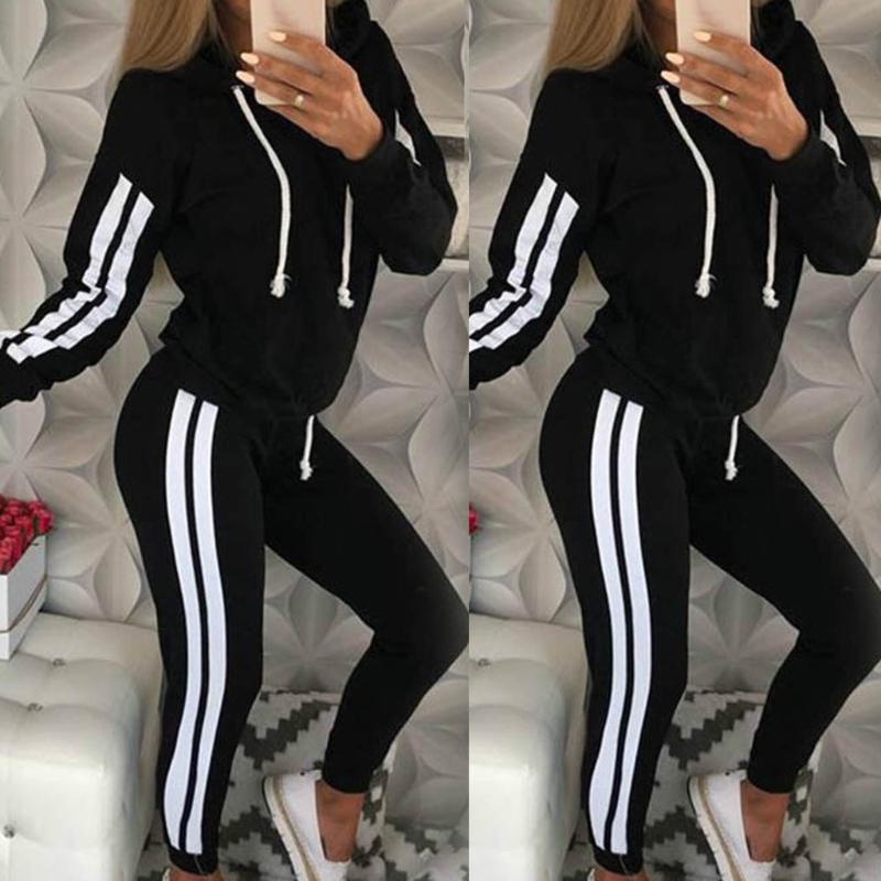 Women' Two Piece Pants Fashion Tracksuits Women Casual Hooded Long Sleeve Pullover Sports Tops Set Suit Sweatshirt Jogging Suits, Black
Women' Two Piece Pants Fashion Tracksuits Women Casual Hooded Long Sleeve Pullover Sports Tops Set Suit Sweatshirt Jogging Suits, Black