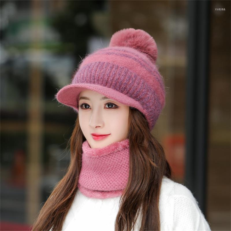 Visors Winter 2PCS Fur Blend Hat Scarf Set Thick Warm Beanie Casual Hats For Women Add Lining Knitted Peaked CapVisors VisorsVisors, Black
Visors Winter 2PCS Fur Blend Hat Scarf Set Thick Warm Beanie Casual Hats For Women Add Lining Knitted Peaked CapVisors VisorsVisors, Black