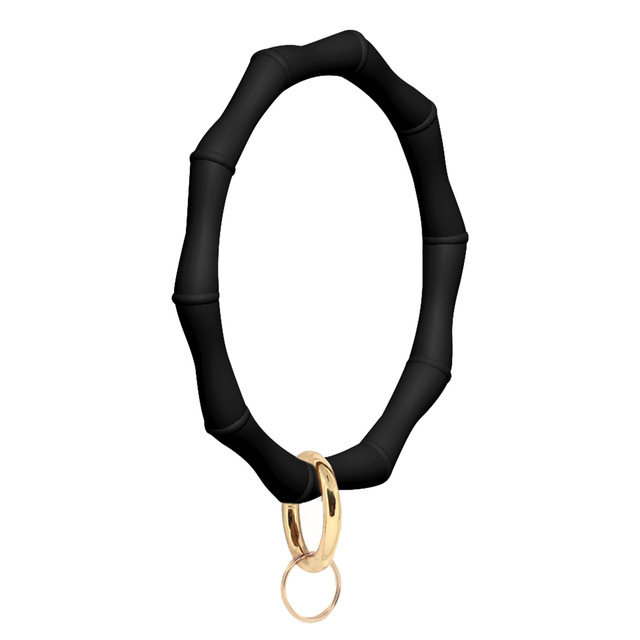 Silicone Keychain For Women Men O Bracelet Fashion Keyring with Tassel Colored Silicone Bracelets Wrist Useful Wholesale