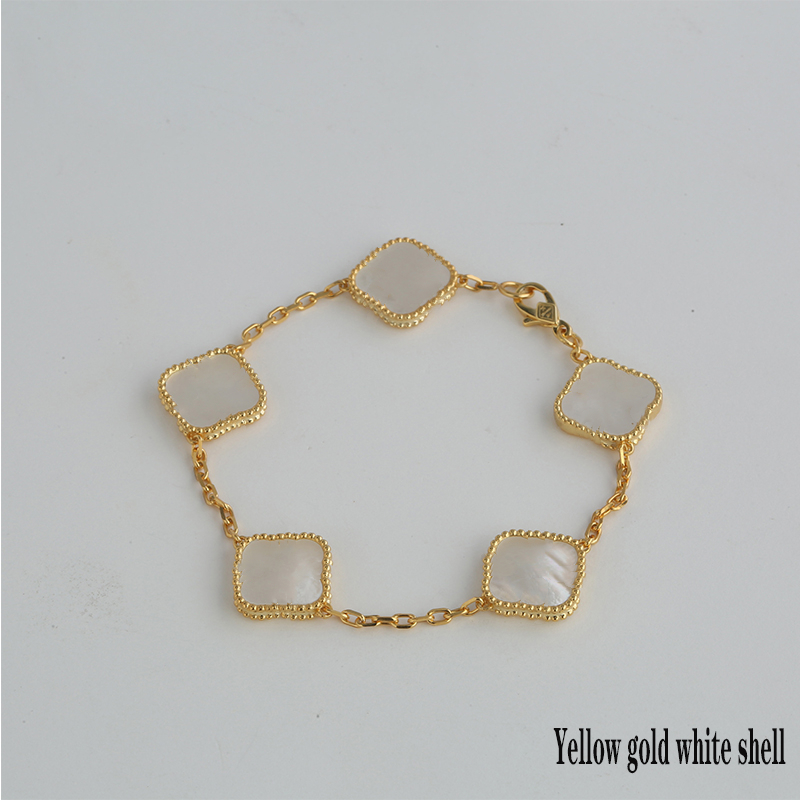 Classic four 4 Leaf Clover Charm Bracelets designer Chain necklaces 18 K Gold Agate Shell Mother-of-Pearl for Women&Girl Wedding Mother' Day Jewelry Women gifts-A
Classic four 4 Leaf Clover Charm Bracelets designer Chain necklaces 18 K Gold Agate Shell Mother-of-Pearl for Women&Girl Wedding Mother' Day Jewelry Women gifts-A