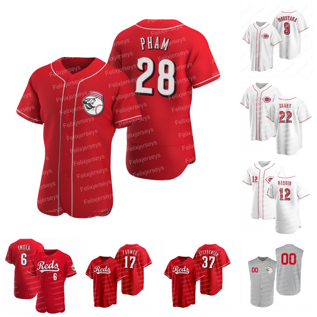 28 Pham Tyler Naquin Reds Baseball Jersey Brandon Drury Jonathan India Moustakas Kyle Farmer Tyler Stephenson Joey Votto Colin Moran TJ Friedl Albert Almora Jr., Red1 flex base
28 Pham Tyler Naquin Reds Baseball Jersey Brandon Drury Jonathan India Moustakas Kyle Farmer Tyler Stephenson Joey Votto Colin Moran TJ Friedl Albert Almora Jr., Red1 flex base