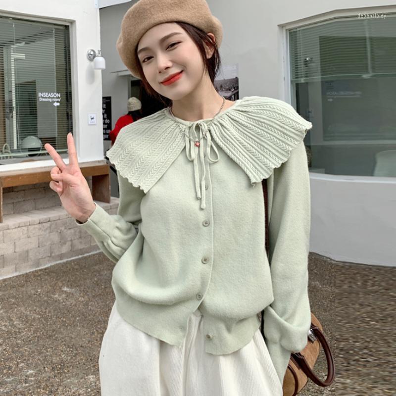 Women's Knits & Tees Woman Sweater 2022 Korea Fashion Elegant Gentle Pure Color Frills Lapel Single-breasted Loose Knit Cardigan Sweaters Ja, Photo color
Women's Knits & Tees Woman Sweater 2022 Korea Fashion Elegant Gentle Pure Color Frills Lapel Single-breasted Loose Knit Cardigan Sweaters Ja, Photo color
