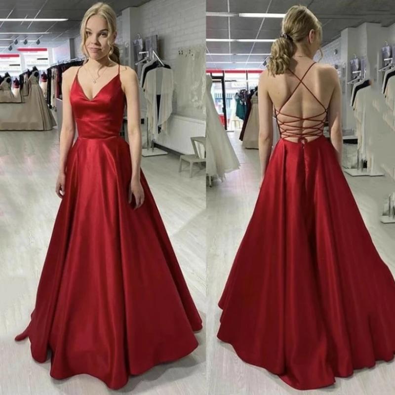 Party Dresses Custom Color Burgundy Spaghetti Satin Long V-Neck Evening With Pockets Floor Length Formal For WomenParty, Pink
Party Dresses Custom Color Burgundy Spaghetti Satin Long V-Neck Evening With Pockets Floor Length Formal For WomenParty, Pink