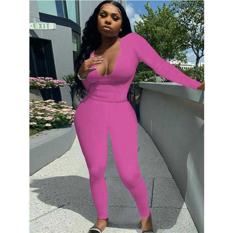 womens designers clothes 2023 deep v long sleeve solid color milk silk double ground two piece set