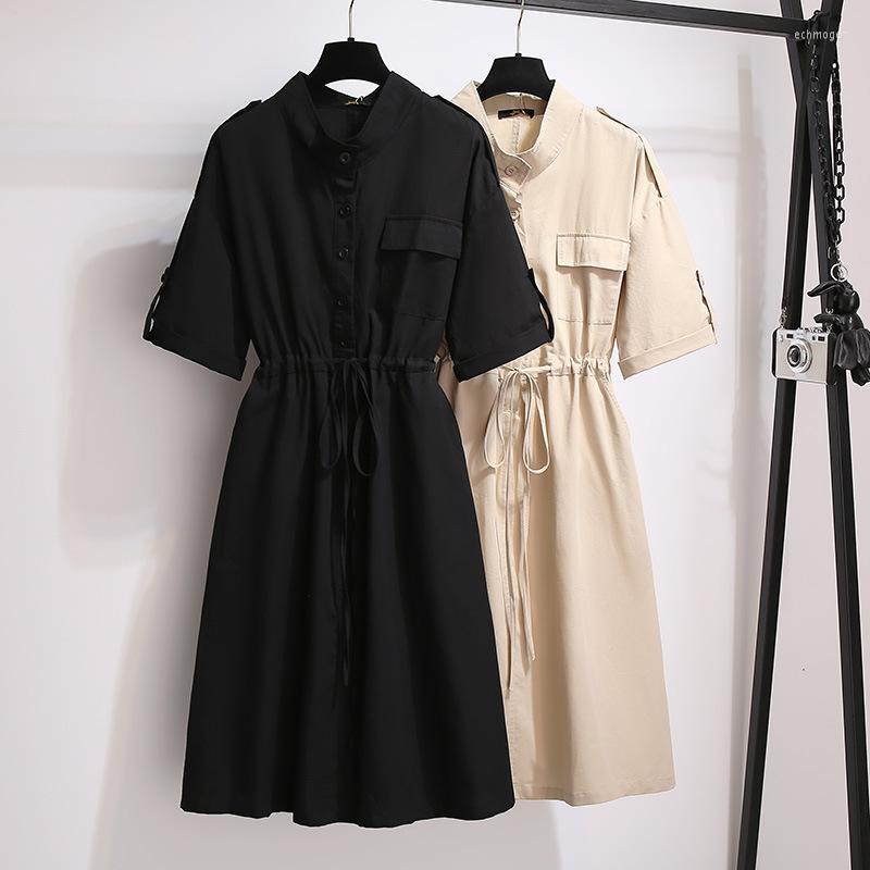 Plus Size Dresses 2022 Ladies Summer Shirt Dress For Women Large Short Sleeve Loose Cotton Black Belt Midi 3XL 5XL 6XL Echm22
Plus Size Dresses 2022 Ladies Summer Shirt Dress For Women Large Short Sleeve Loose Cotton Black Belt Midi 3XL 5XL 6XL Echm22