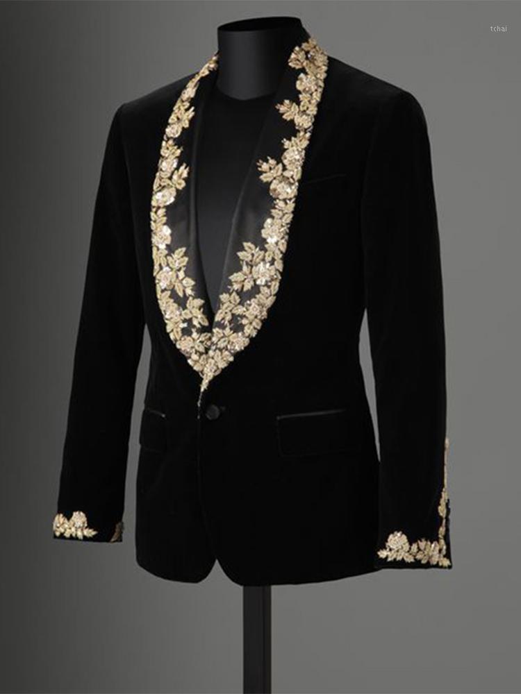 Men's Suits & Blazers ANNIEBRITNEY Custom Black Velvet Embroidery Men Suit Slim Fit Tuxedo 2 Piece Groom Wedding Blazer Jacket With Pants Se
Men's Suits & Blazers ANNIEBRITNEY Custom Black Velvet Embroidery Men Suit Slim Fit Tuxedo 2 Piece Groom Wedding Blazer Jacket With Pants Se