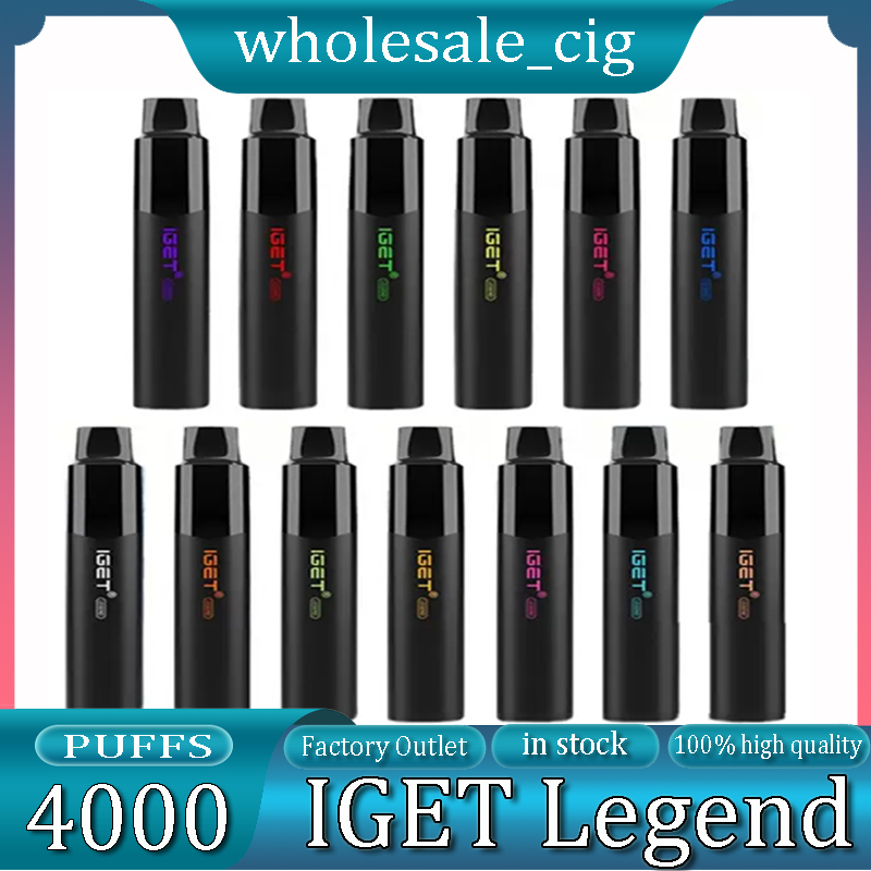 Authentic IGET LEGEND Disposable E Cigarettes Pod Device Kit 4000 Puffs Powerful 1500mAh Battery 12ml Prefilled Cartridge Vape Pen Original VS Bar Plus XXL Max King
Authentic IGET LEGEND Disposable E Cigarettes Pod Device Kit 4000 Puffs Powerful 1500mAh Battery 12ml Prefilled Cartridge Vape Pen Original VS Bar Plus XXL Max King