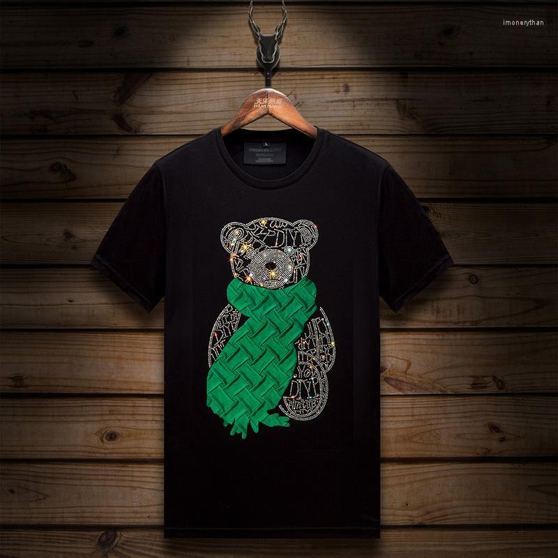 Men's T-Shirts Fashion Bear Rhinestones T Shirt For Men Summer Clothes High Quality Short Sleeve O Neck Casual Slim Plus Size 6XLMen's Imon2, Black
Men's T-Shirts Fashion Bear Rhinestones T Shirt For Men Summer Clothes High Quality Short Sleeve O Neck Casual Slim Plus Size 6XLMen's Imon2, Black