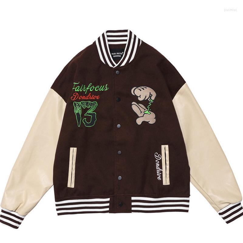 Men's Jackets Men Cartoon Embroidery Jacket Ropa Para Hombre Couple Contrast Stitching Baseball Uniform Vintage Harajuku Bomber For, Navy blue
Men's Jackets Men Cartoon Embroidery Jacket Ropa Para Hombre Couple Contrast Stitching Baseball Uniform Vintage Harajuku Bomber For, Navy blue