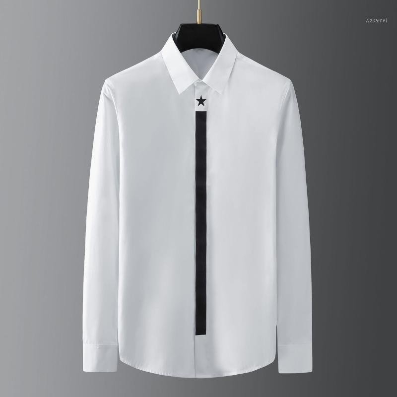 Brand Shirs Men Long Sleeve Business Dress Formal Shirts Solid Color Slim Social Party Show Chemise Homme Male Clothes Men's Casual, Black
Brand Shirs Men Long Sleeve Business Dress Formal Shirts Solid Color Slim Social Party Show Chemise Homme Male Clothes Men's Casual, Black