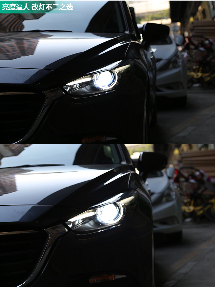 Head Light For Mazda 3 Axela LED Headlight 2014-18 LED Running Lights Angel Eye High Beam Lens Turn Signal Lamp