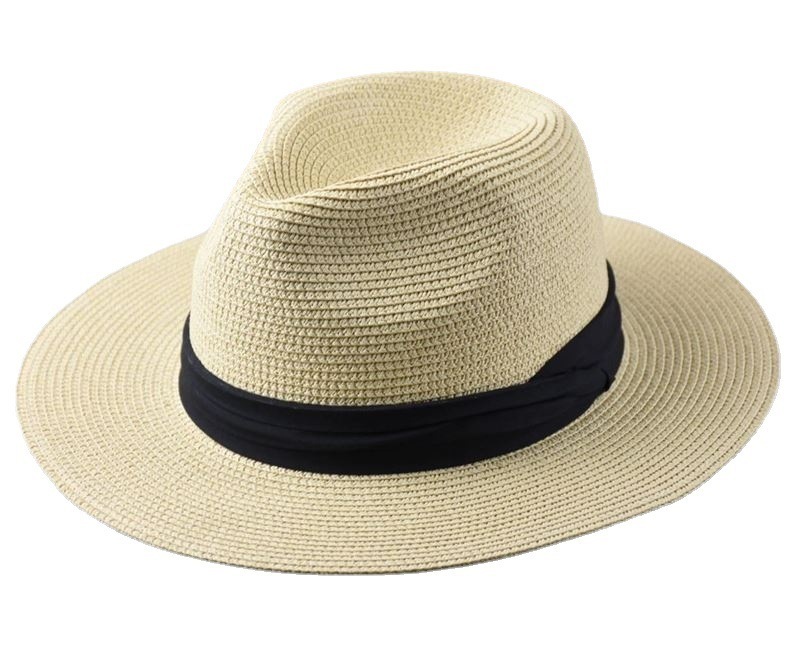 Large Size Panama Hats Lady Beach Wide Brim Straw Hat Man Summer Sun Cap Plus Size Fedora Hat 55-57cm 58-60cm 61-64cm