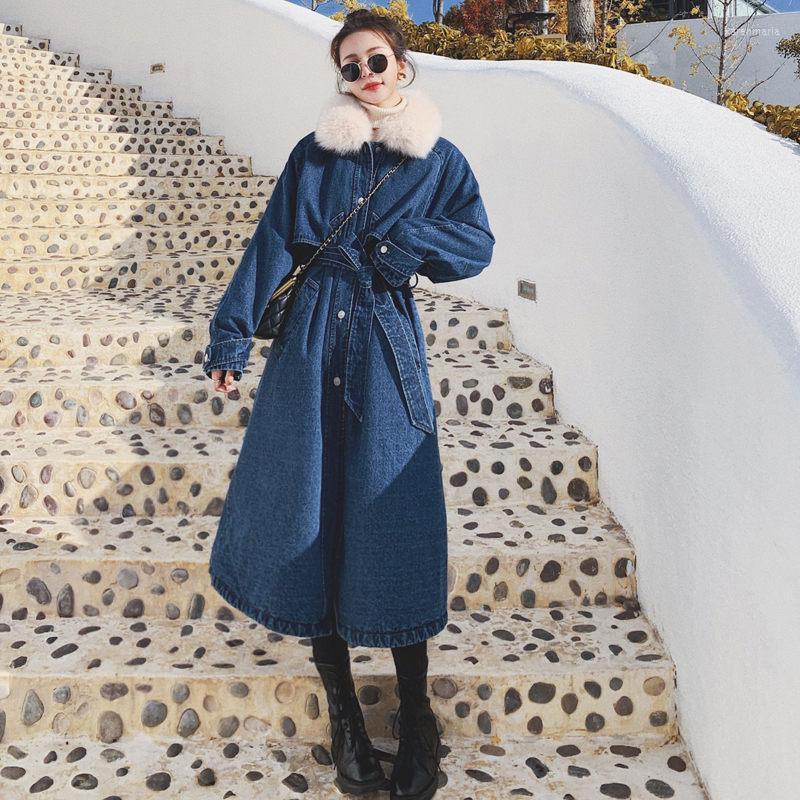 Women' Down & Parkas Fur Collar Winter Plush Denim Parka Padded Jacket Women Long Korean Wild Loose Jeans Jaqueta Vintage Chaqueta Mujer Ab, Denim blue
Women' Down & Parkas Fur Collar Winter Plush Denim Parka Padded Jacket Women Long Korean Wild Loose Jeans Jaqueta Vintage Chaqueta Mujer Ab, Denim blue