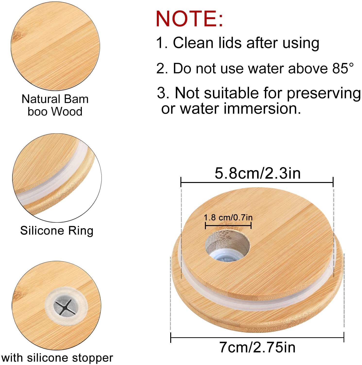 20oz Sublimation Blank Beer Can Glass with bamboo lids and Straw Borosilicate Glasses Tumbler Mason Jar Blanks for Iced Coffee Juice Soda Drinks