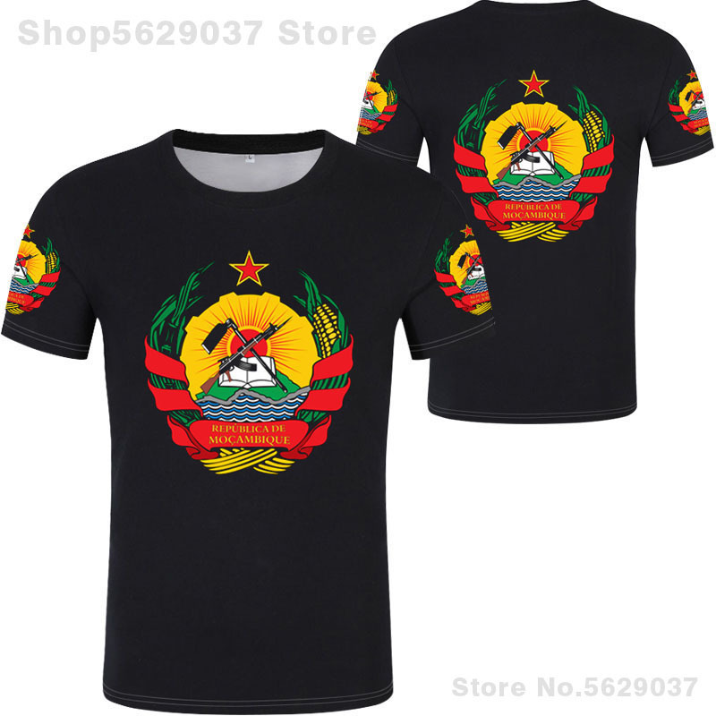 MOZAMBIQUE t shirt free custom made name number moz t-shirt nation flag mz republic portuguese college print po clothing 220609 - view 7