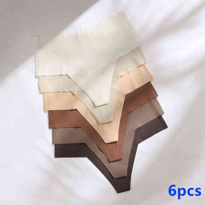 women Thong mid-waist traceless sexy G-string ice thread breathable lingerie summer quick dry thong female panties 6pcs T220810, Dark brown
women Thong mid-waist traceless sexy G-string ice thread breathable lingerie summer quick dry thong female panties 6pcs T220810, Dark brown