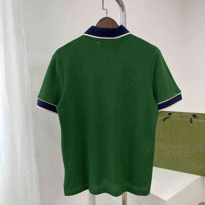 New spring and summer green pocket Lapel polo shirt with super sporty design for men and women