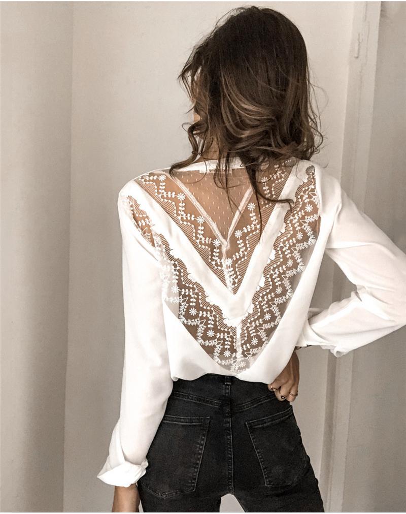 Women's Blouses & Shirts Womens Tops And Elegant Long Sleeve V Neck OL Lace Shirt Ladies Office Lady Backless Chemise Femme Blusa Feminina, White
Women's Blouses & Shirts Womens Tops And Elegant Long Sleeve V Neck OL Lace Shirt Ladies Office Lady Backless Chemise Femme Blusa Feminina, White