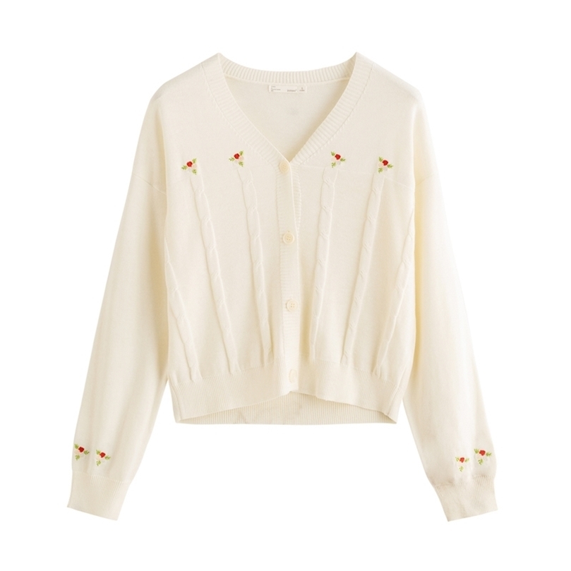 INMAN Autumn Arrival Retro Style V-neck Rose Embroidery Single-breasted Jacquard Cardigan Sweater 201203, Beige
INMAN Autumn Arrival Retro Style V-neck Rose Embroidery Single-breasted Jacquard Cardigan Sweater 201203, Beige