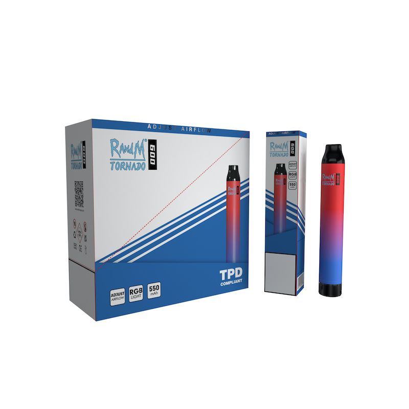 Original RandM Tornado 600 Puff Disposable Vape Pen E Cigarette Starter Kit 2ml with RGB Flash TPD Desechables Xxl Plus Pens Elux Flex Pen Legends Carts elfbars
Original RandM Tornado 600 Puff Disposable Vape Pen E Cigarette Starter Kit 2ml with RGB Flash TPD Desechables Xxl Plus Pens Elux Flex Pen Legends Carts elfbars