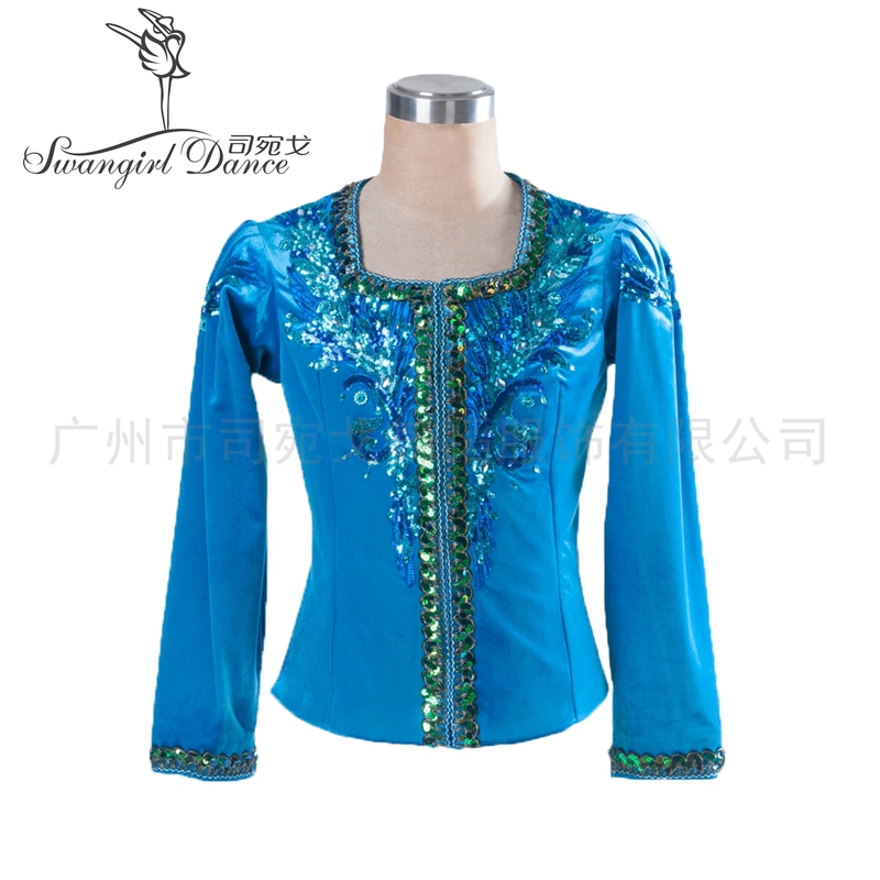 men's blue professional ballet stage tops costume boys male ballet tunic man ballet top jacket competition performance outwear BM0006
men's blue professional ballet stage tops costume boys male ballet tunic man ballet top jacket competition performance outwear BM0006